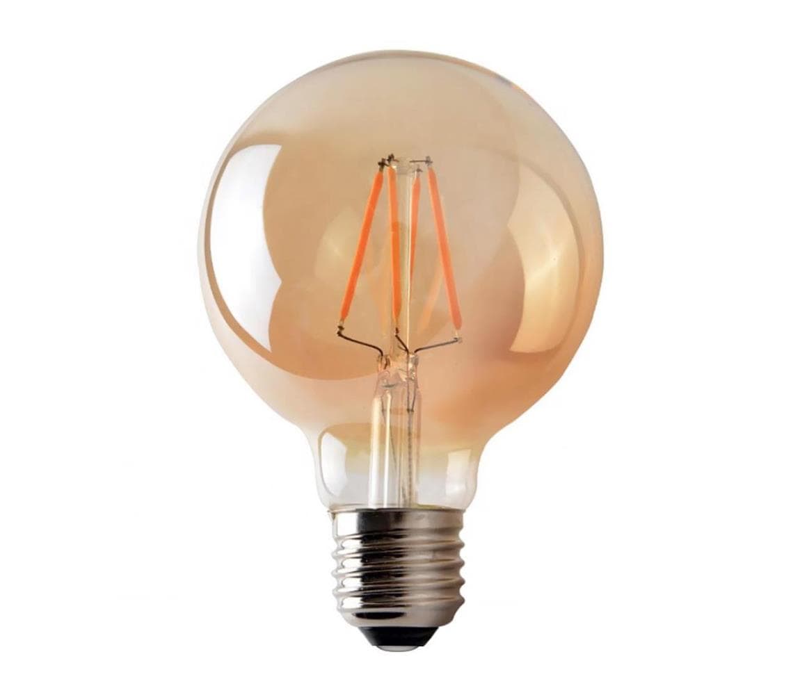 LED Žiarovka LEDSTAR AMBER G95 E27/8W/230V 2200K ZL-FG9508-22 1