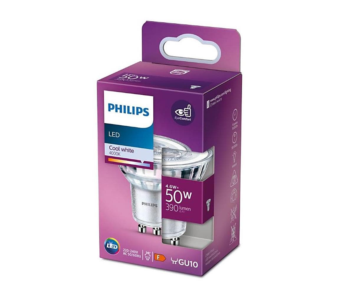 LED Žiarovka Philips GU10/4,6W/230V 4000K 8718699776992 1
