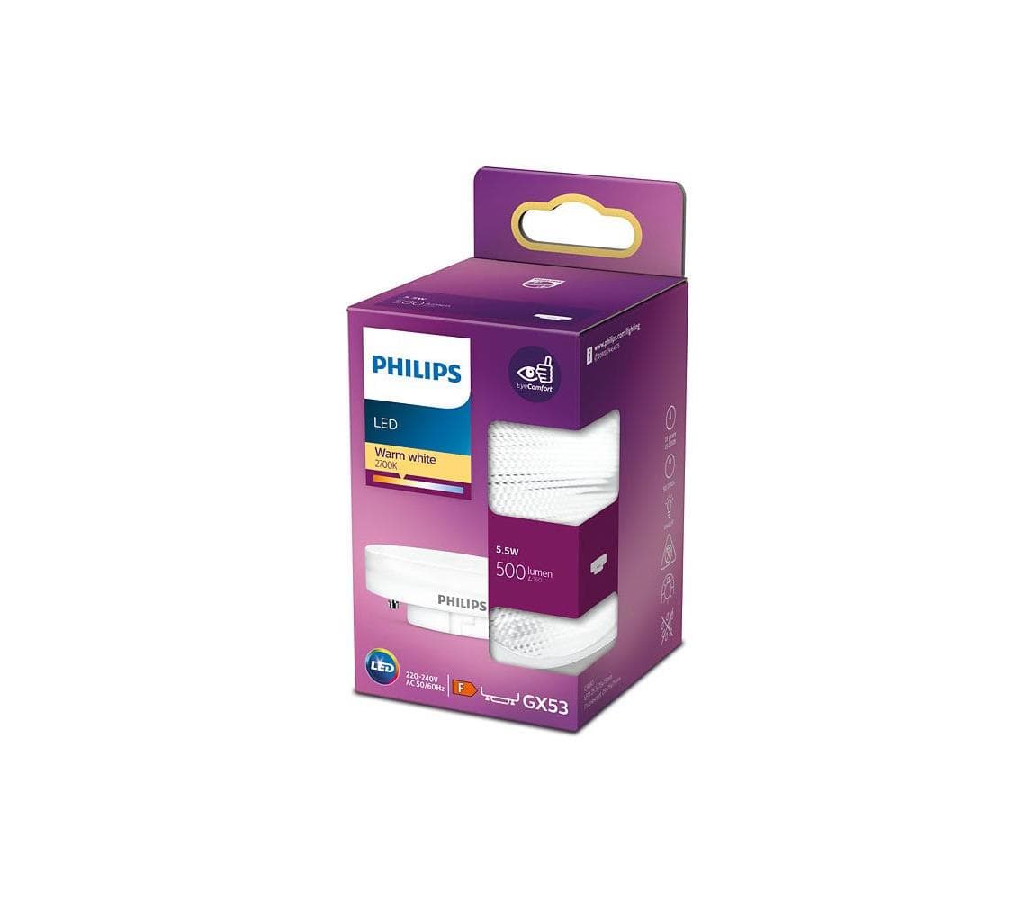 LED Žiarovka Philips GX53/5,5W/230V 2700K 8718699773717 1