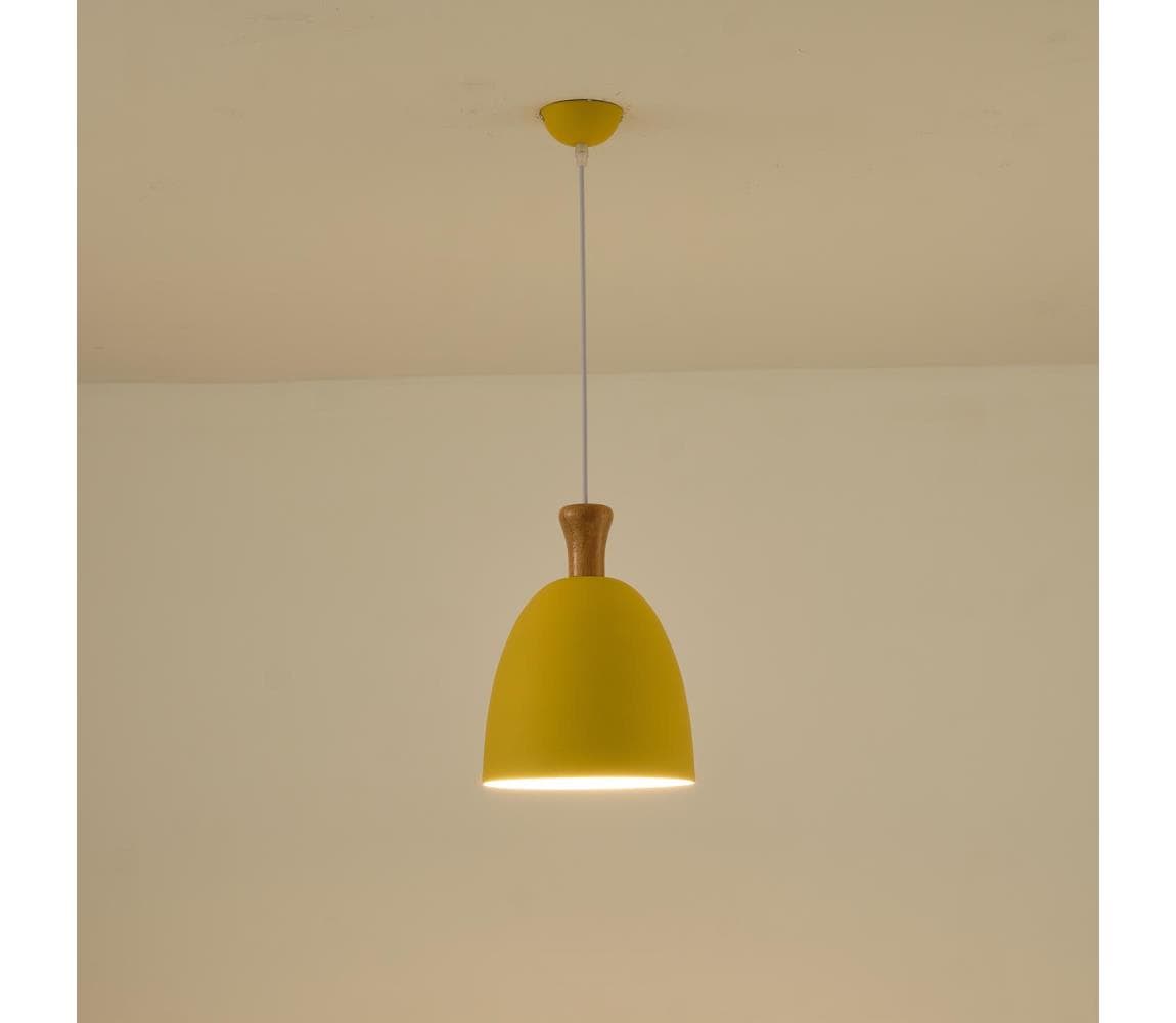 Eurolamp Luster na lanku 1xE27/15W/230V žltá pr. 23 cm 144-24120 1
