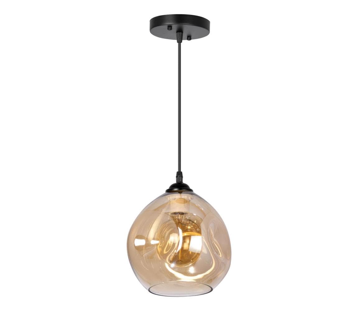 Luster na lanku 1xE27/60W/230V čierna/dymová W-A4100/1H 1