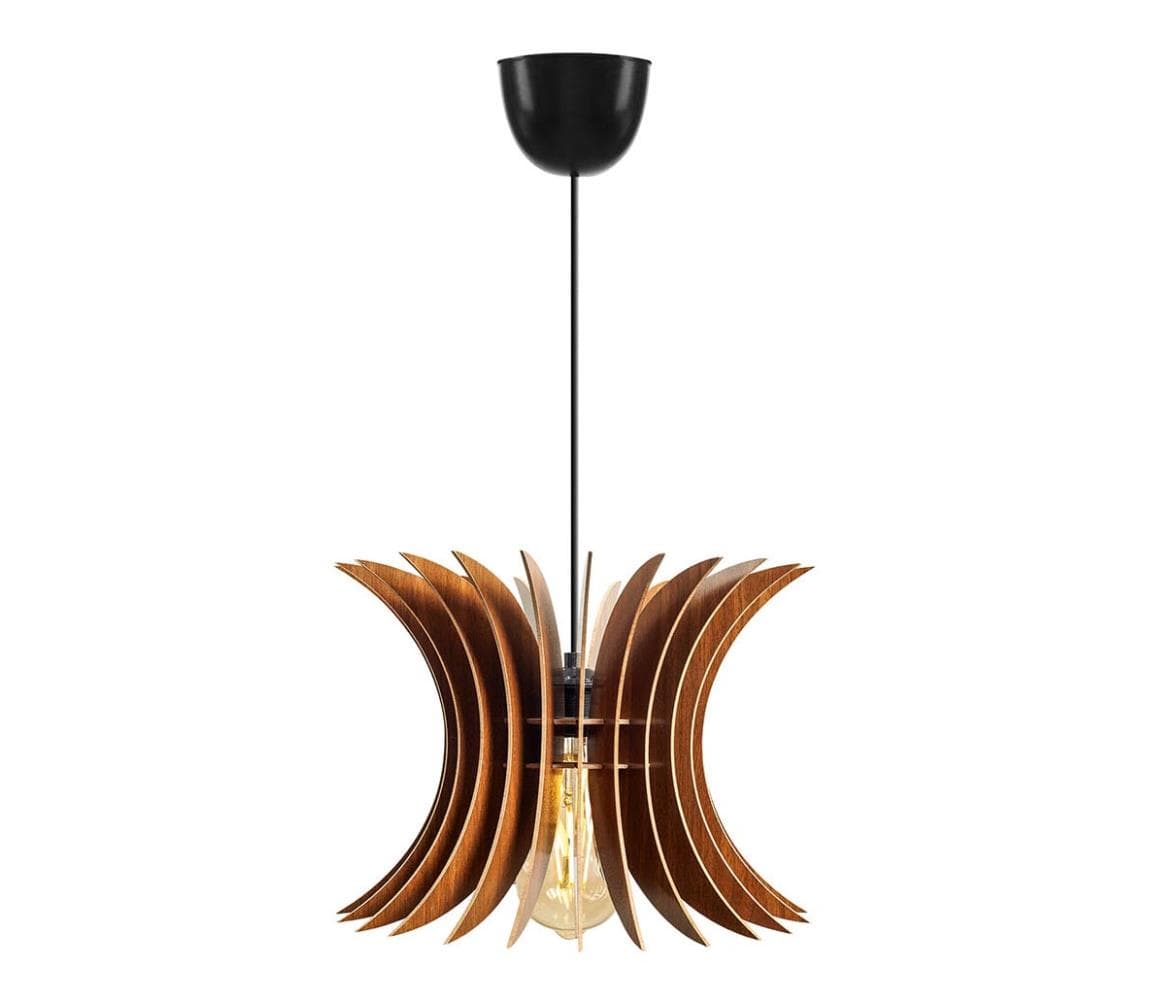 Luster na lanku 1xE27/60W/230V hnedá pr. 20 cm 390FLH1549 1