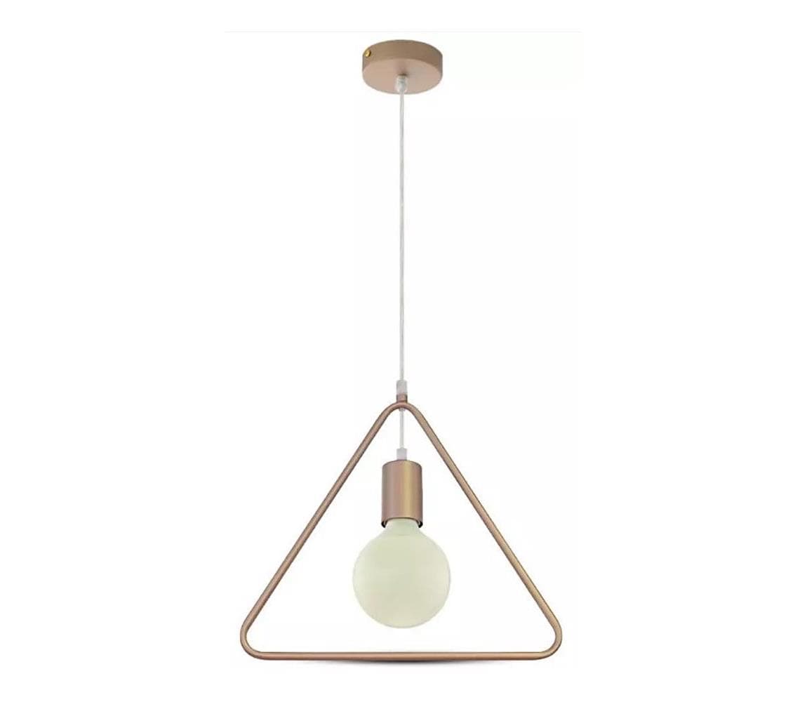Luster na lanku 1xE27/60W/230V trojuholník 3837 1