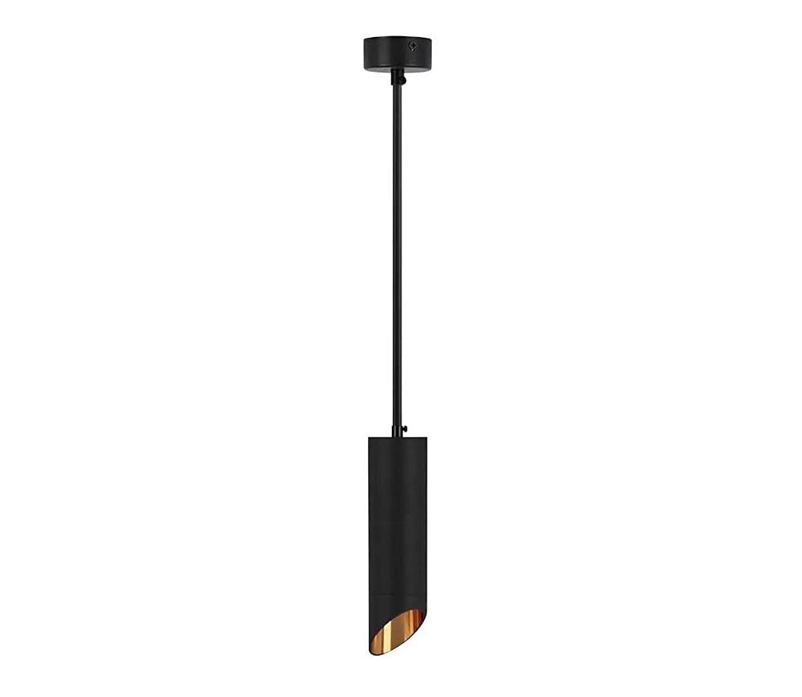 Luster na lanku 1xGU10/35W/230V 20 cm čierna 6684 1