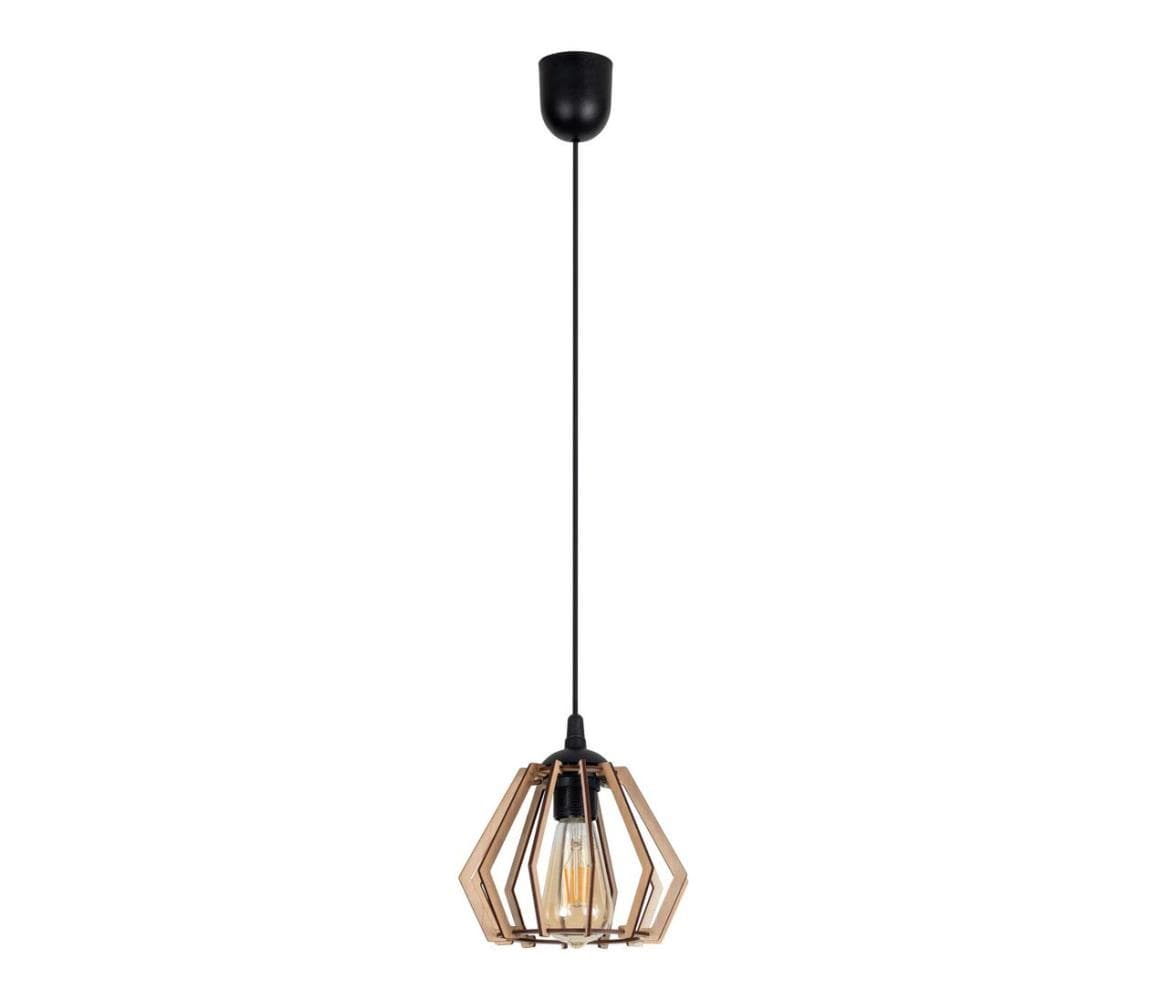 Luster na lanku BERGO 1xE27/60W/230V čierna 0001 1