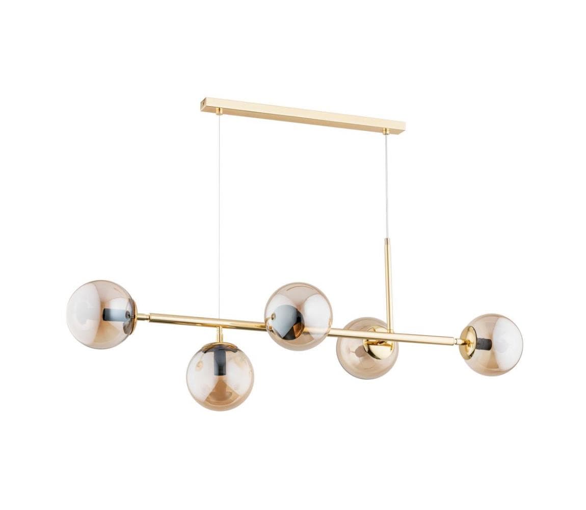 Luster na lanku DANSA 5xE14/10W/230V zlatá 63019 1