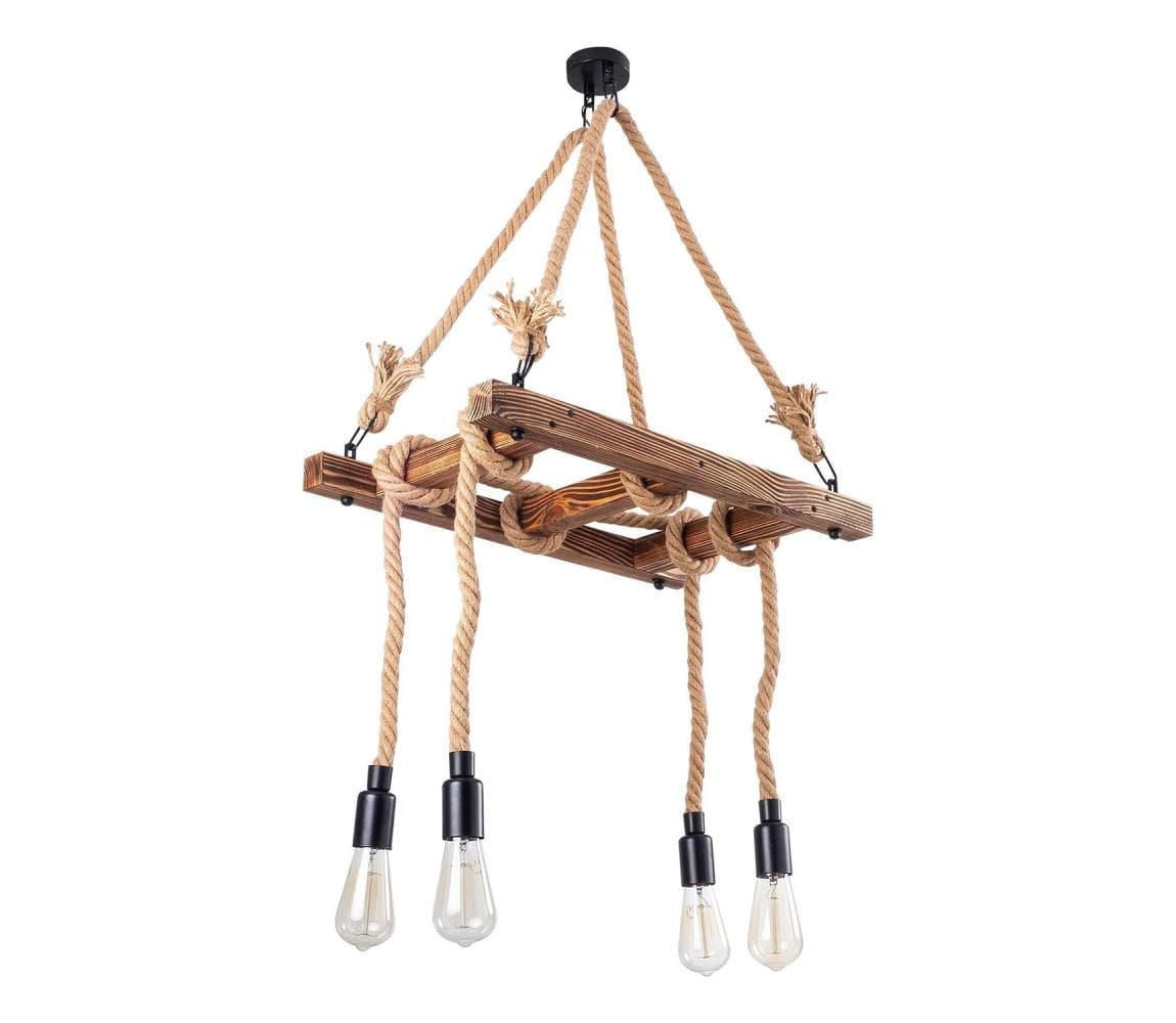 Luster na lanku EREBOS 4xE27/40W/230V hnedá 521SHN3113 1