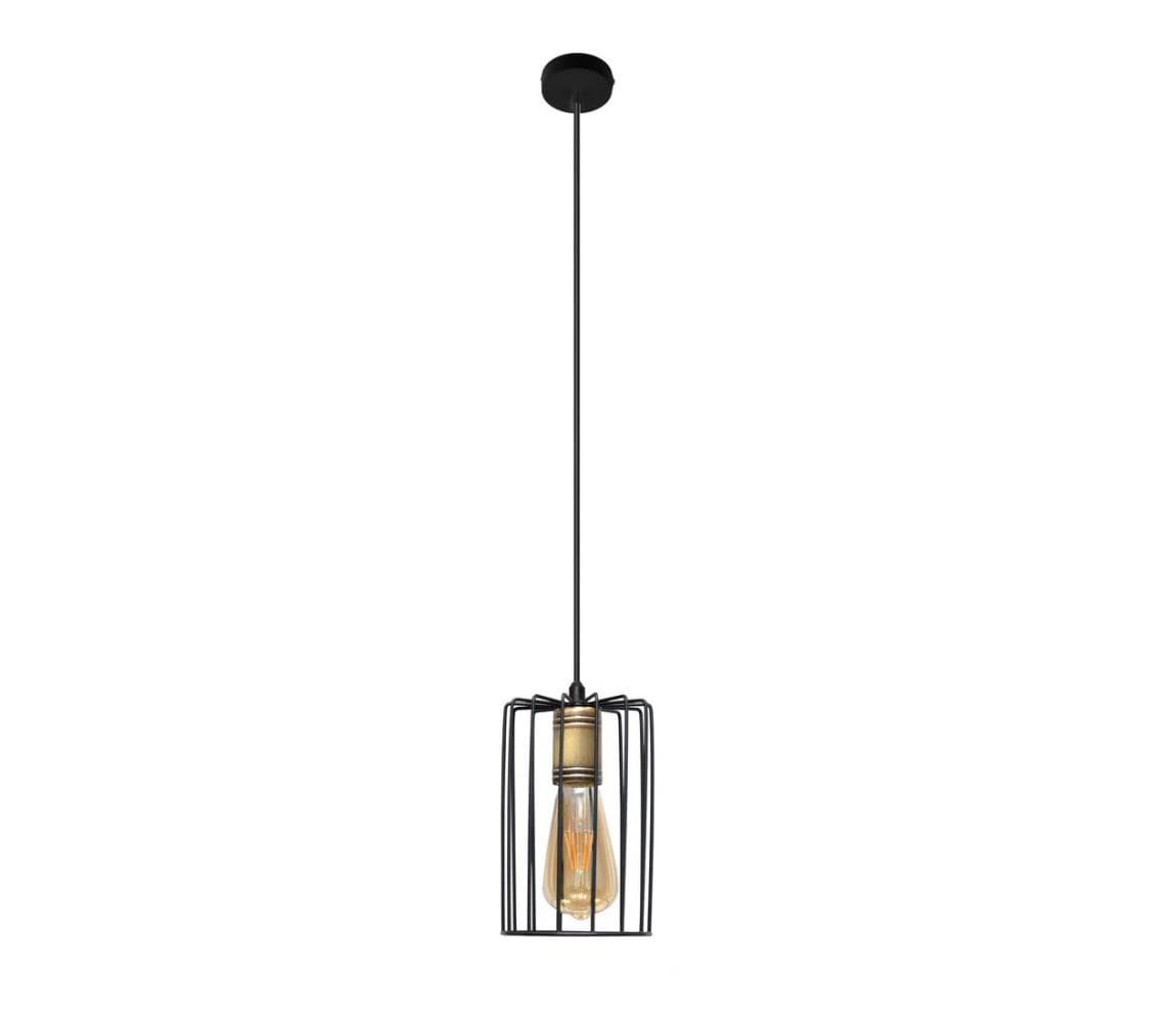 Luster na lanku FARGO 1xE27/15W/230V W-KM 1401/1 BK+AB 1