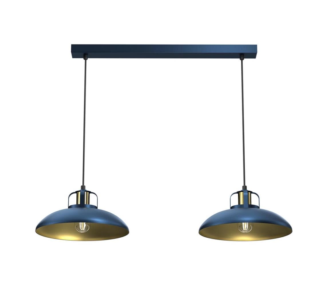Luster na lanku FELIX 2xE27/60W/230V modrá MLP7715 1
