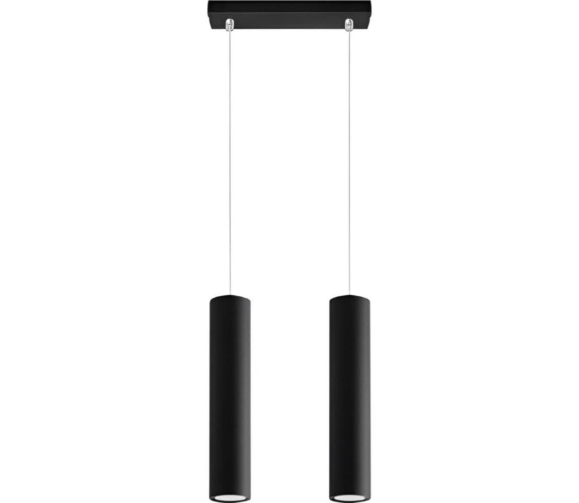 Luster na lanku KARADON 2xGU10/30W/230V čierna SKU012872 1