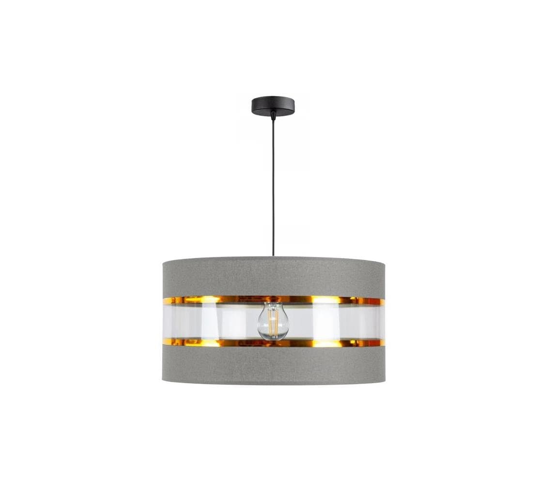 Luster na lanku LIND 1xE27/60W/230V šedá 0166 1