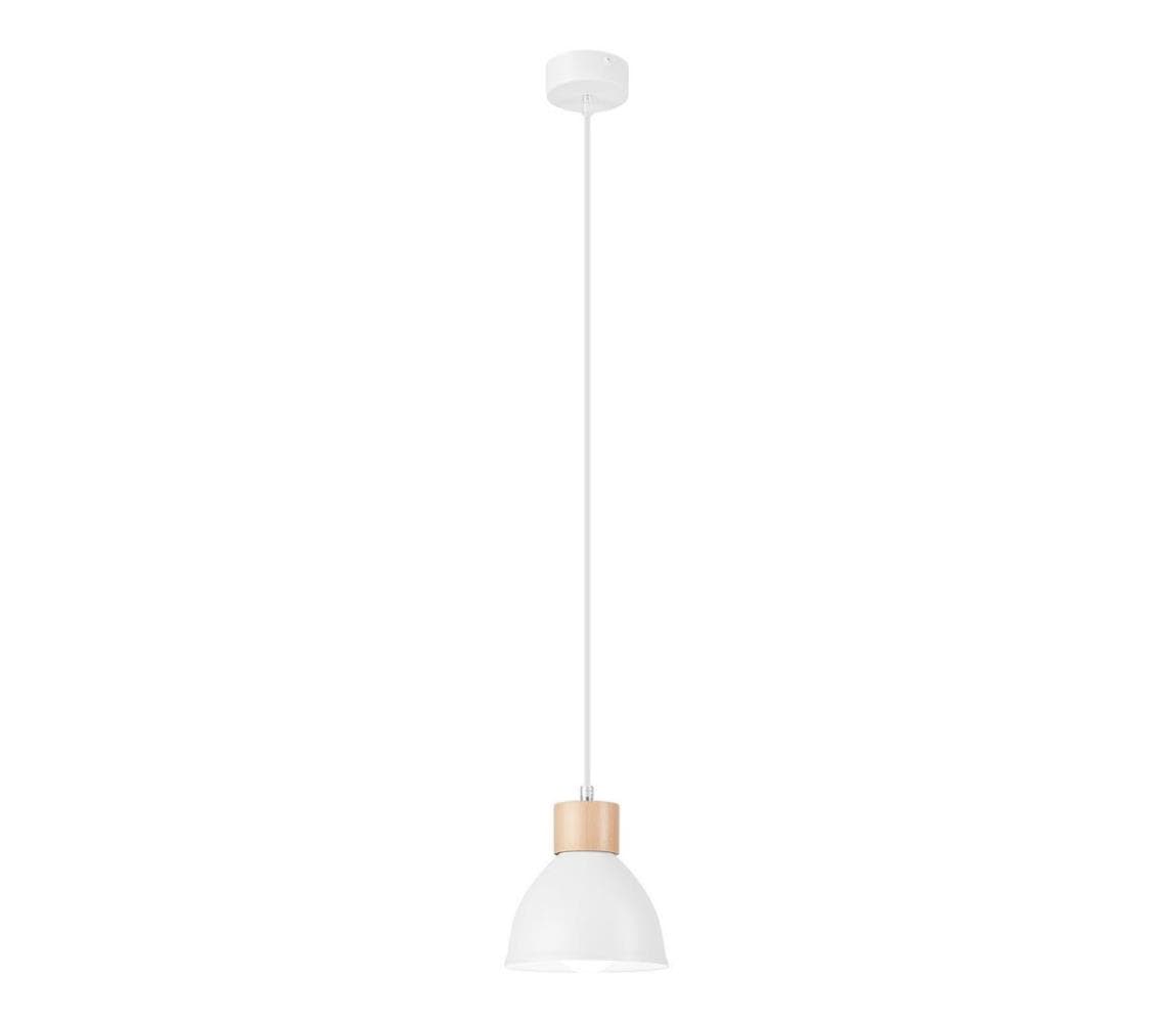 Luster na lanku NICO 1xE27/60W/230V biela LM-1.143 white 1