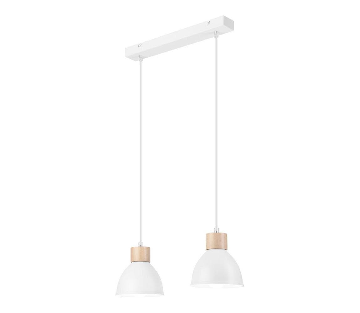 Luster na lanku NICO 2xE27/60W/230V biela LM-2.143 white 1