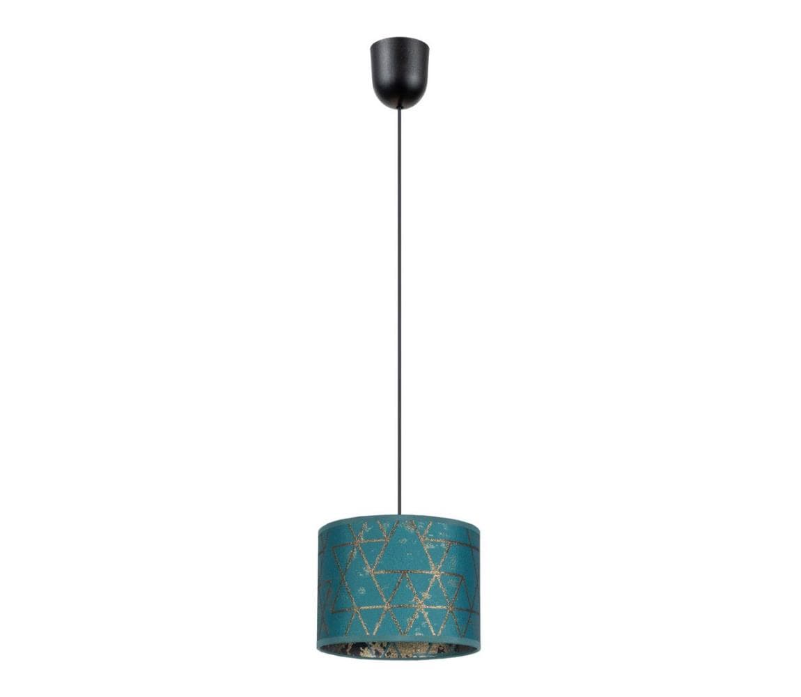Luster na lanku REZO 1xE27/60W/230V tyrkysová 0024 1