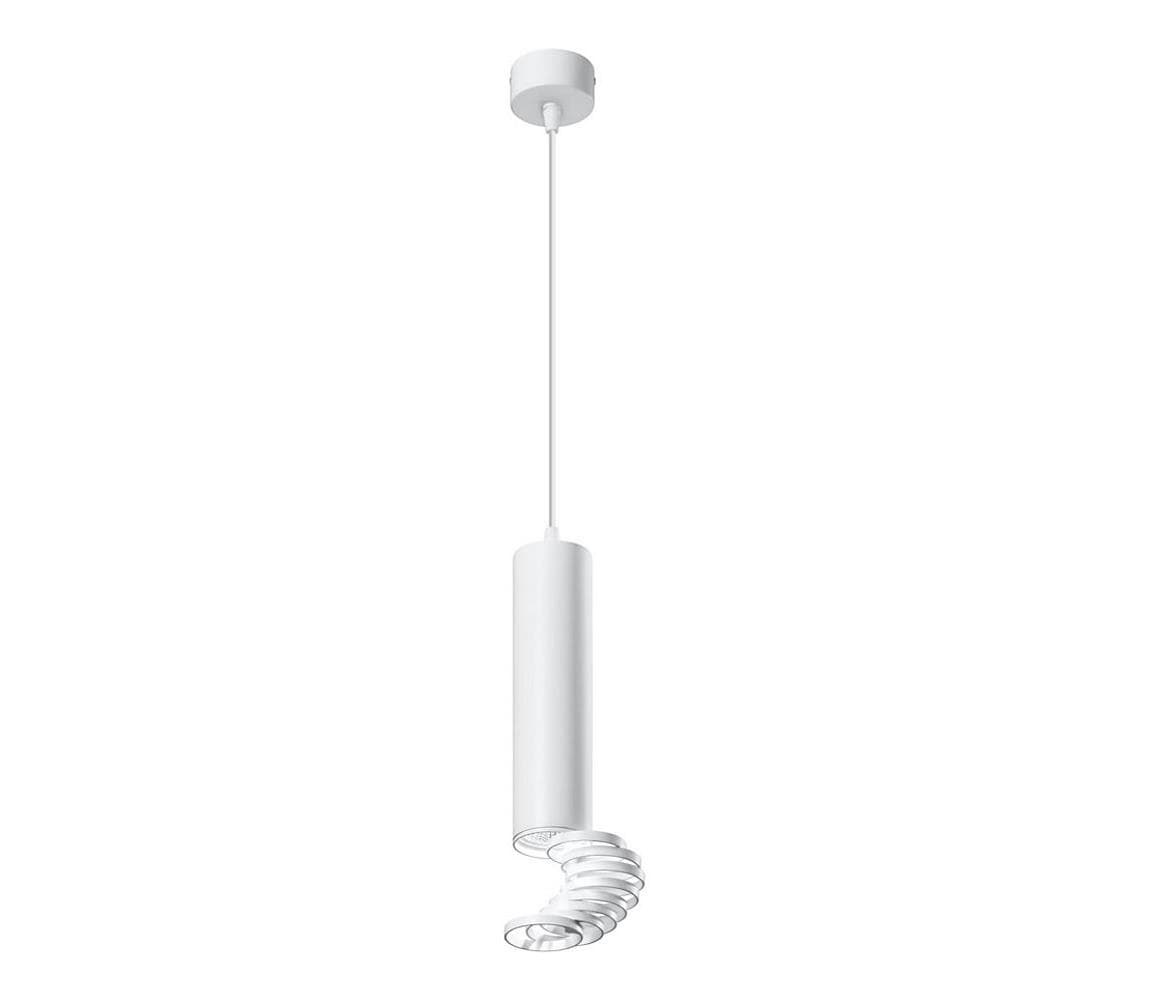 Luster na lanku TUBA 1xGU10/50W/230V biela 31-77707 1