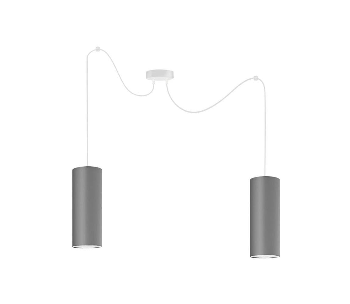 Luster na lanku ZIK 2xE27/40W/230V pavúk šedá 0946 1