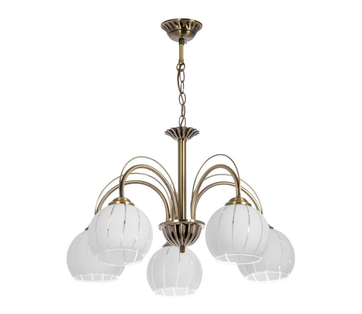 Luster na reťazi 5xE27/60W/230V LM4774-5 AB 1