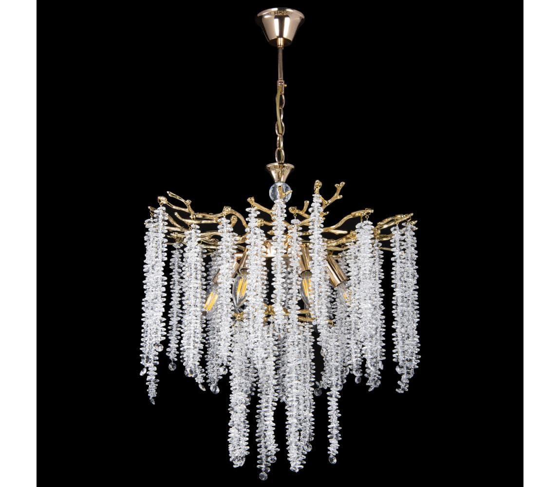 Luster na reťazi 6xE14/60W/230V pr. 53 cm zlatá W-E2635/6 1