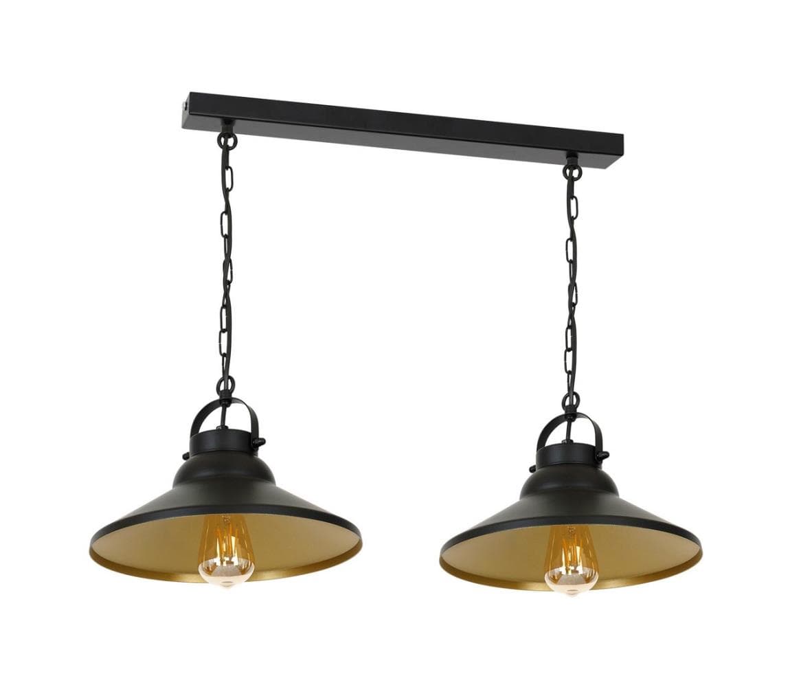 Luster na reťazi IRON 2xE27/60W/230V 6342 1
