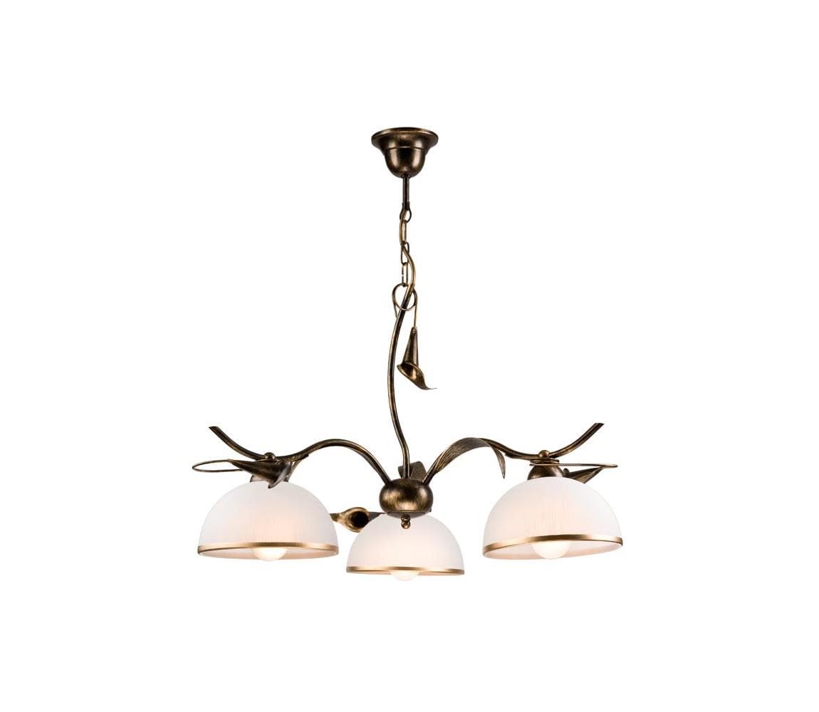 Luster na reťazi KALIA 3xE27/60W/230V LM-3.35/czar 1
