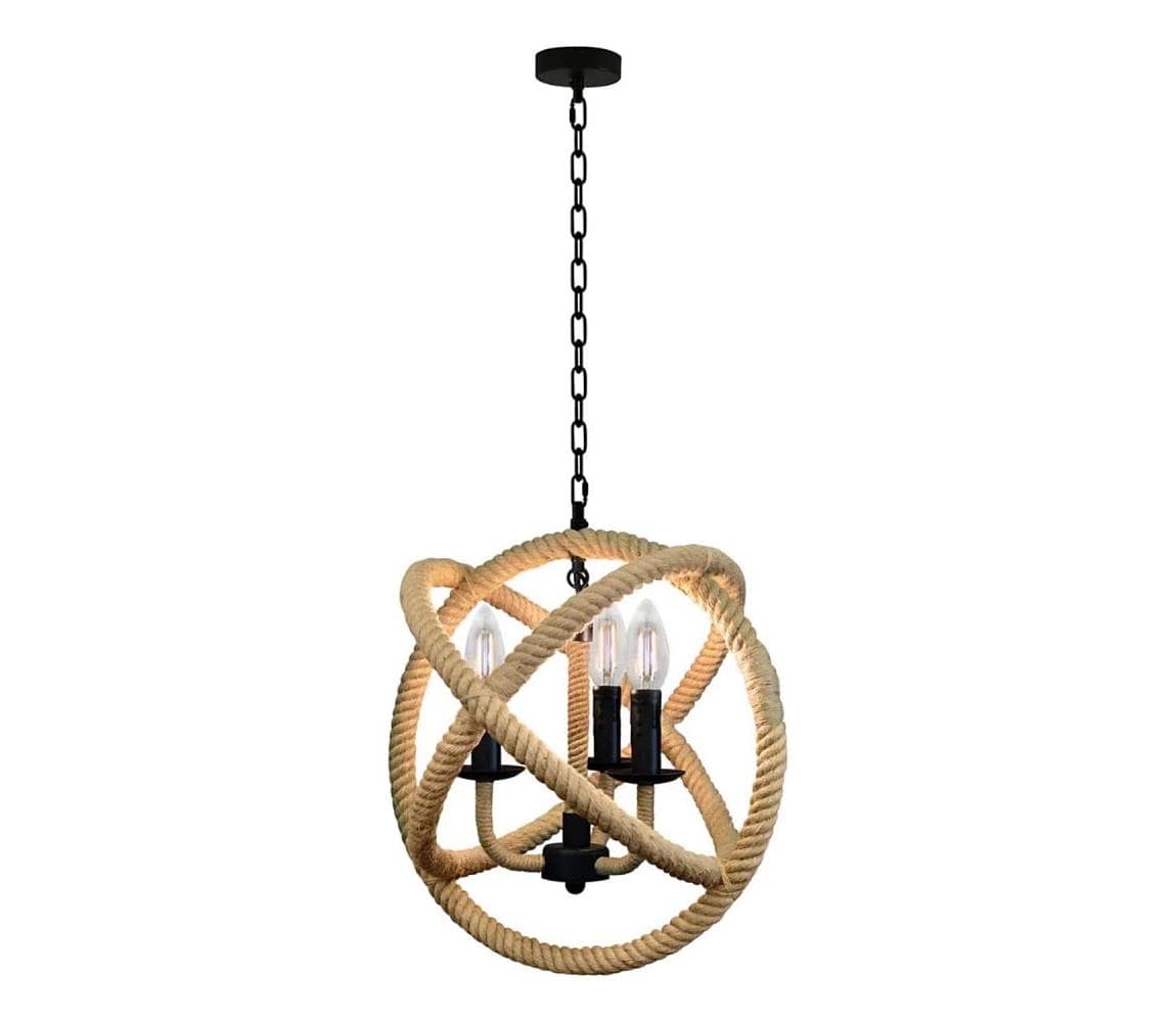 Luster na reťazi ROPE GLOBO 3xE14/10W/230V 307903 1