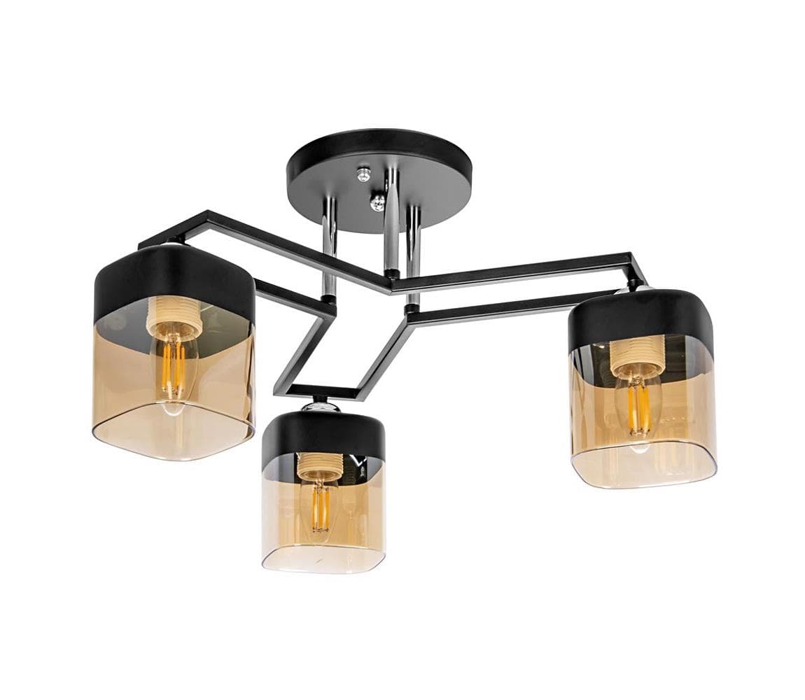 Luster na tyči 3xE27/60W/230V M225B/3 CR+BK+BR 1