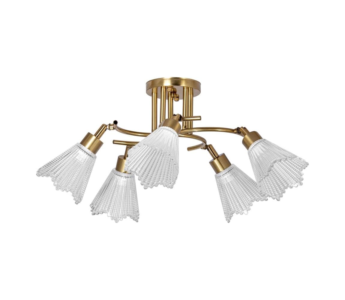 Luster na tyči 5xE14/60W/230V zlatá W-N6578/5 1