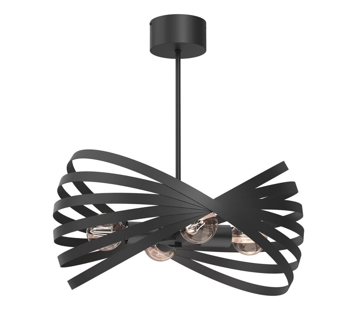 Luster na tyči SPARKLE 4xE27/15W/230V čierna 8973 1