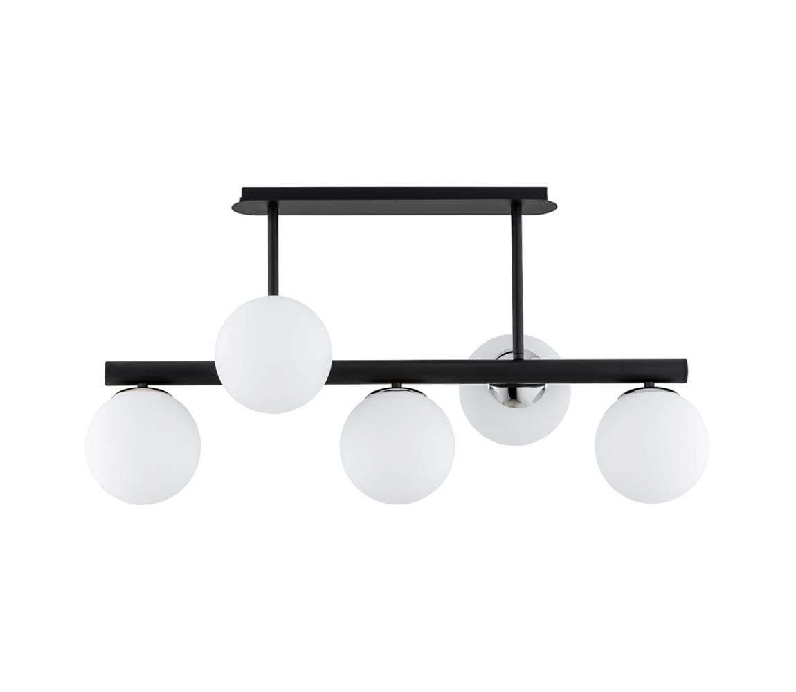 Luster na tyči TUKANE 5xE14/10W/230V čierna 63260 1