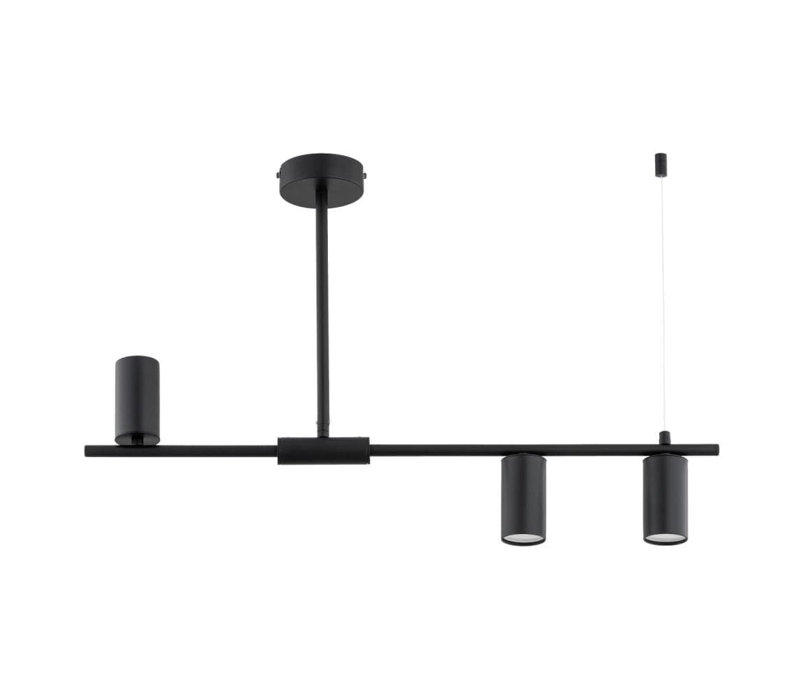 Luster na tyči URANOS 3xGU10/10W/230V čierny 62535 1
