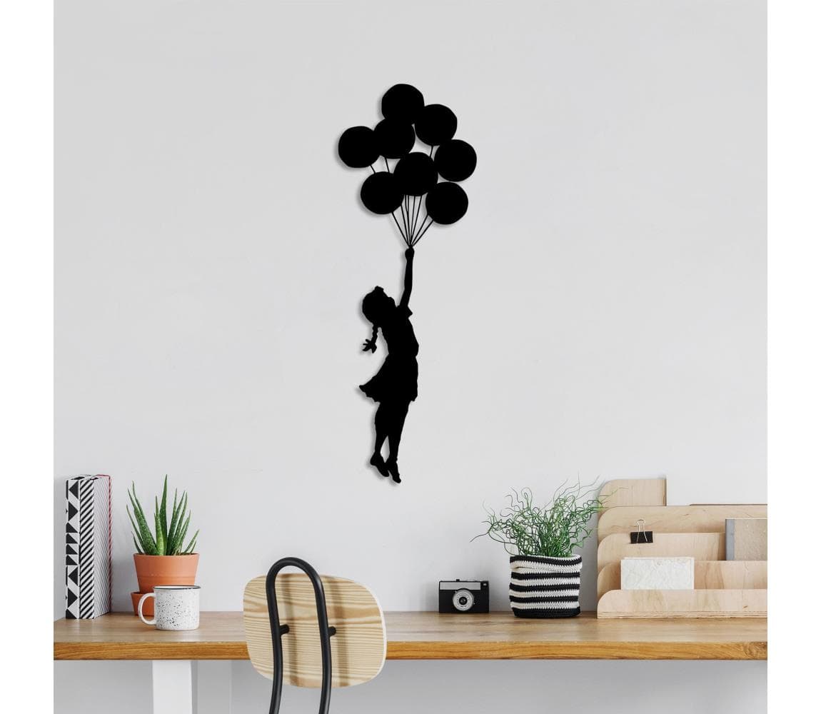 Nástenná dekorácia 100x34 cm dievča kov 891TNL2302 1
