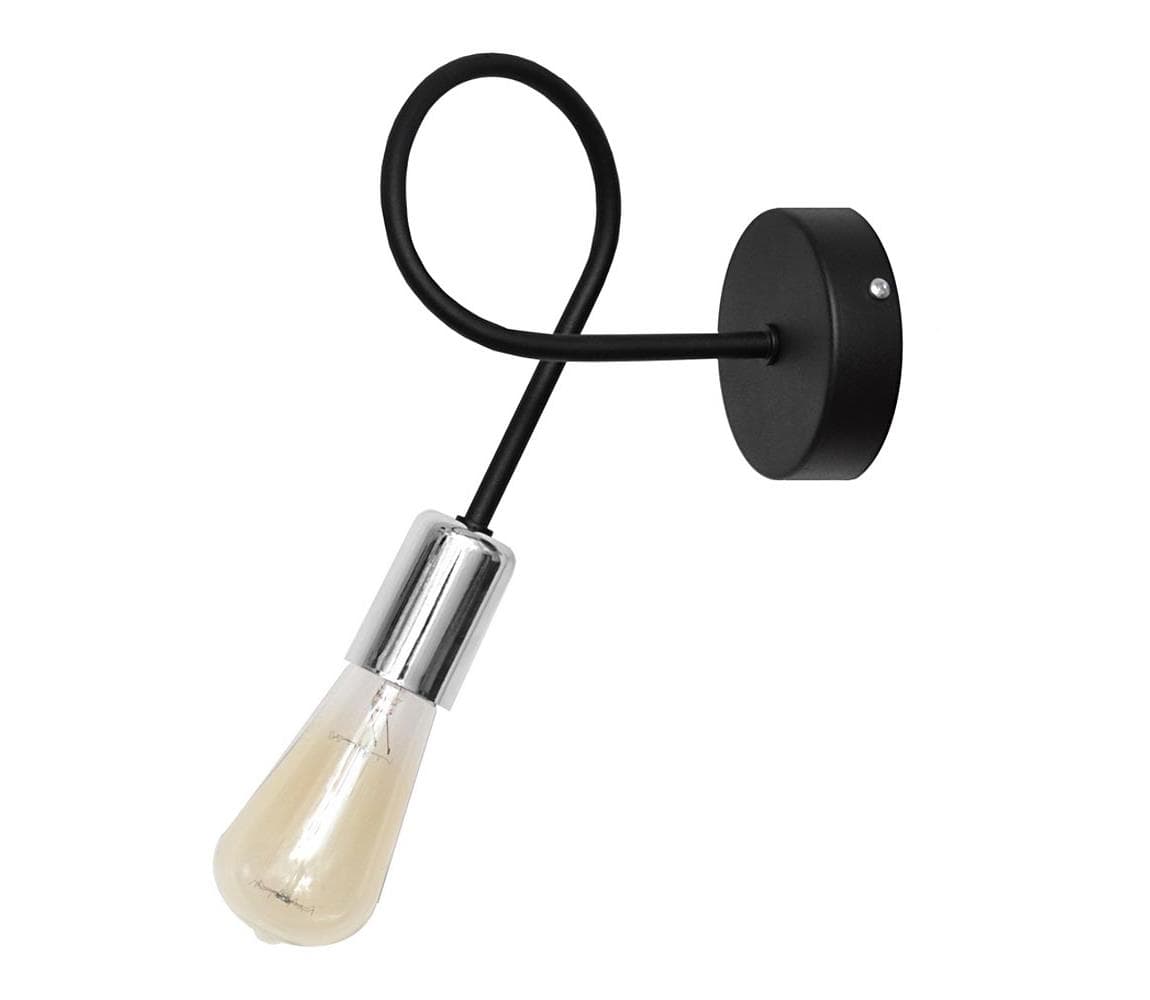 Nástenná lampička OXFORD 1xE27/15W/230V K-2016/1 BK+CH/H 1