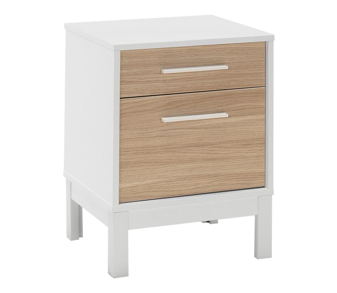 Adore Furniture Nočný stolík 60x45 cm biela/hnedá 479ADR1739 1