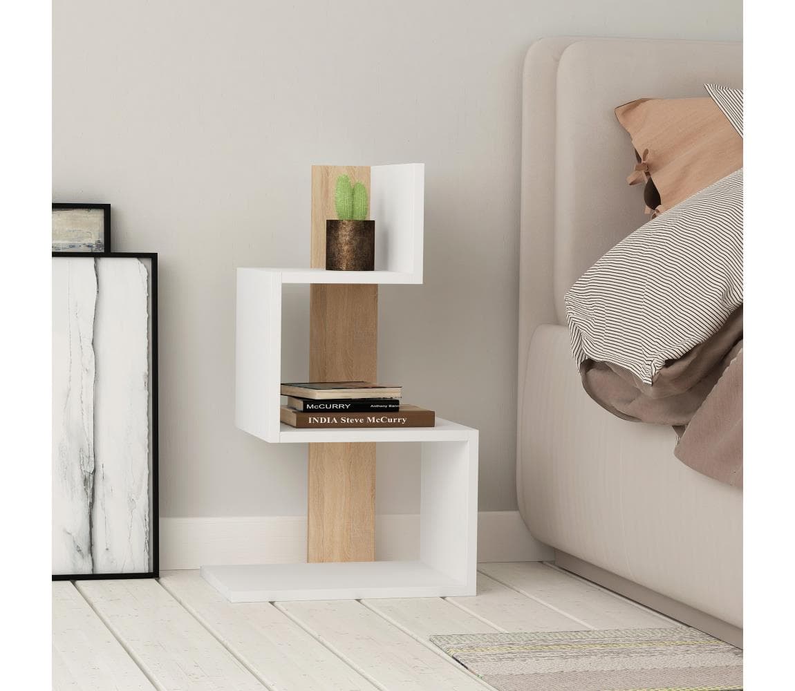 Nočný stolík ROSIE 72x42 cm biela/dub 855DTE2907 1