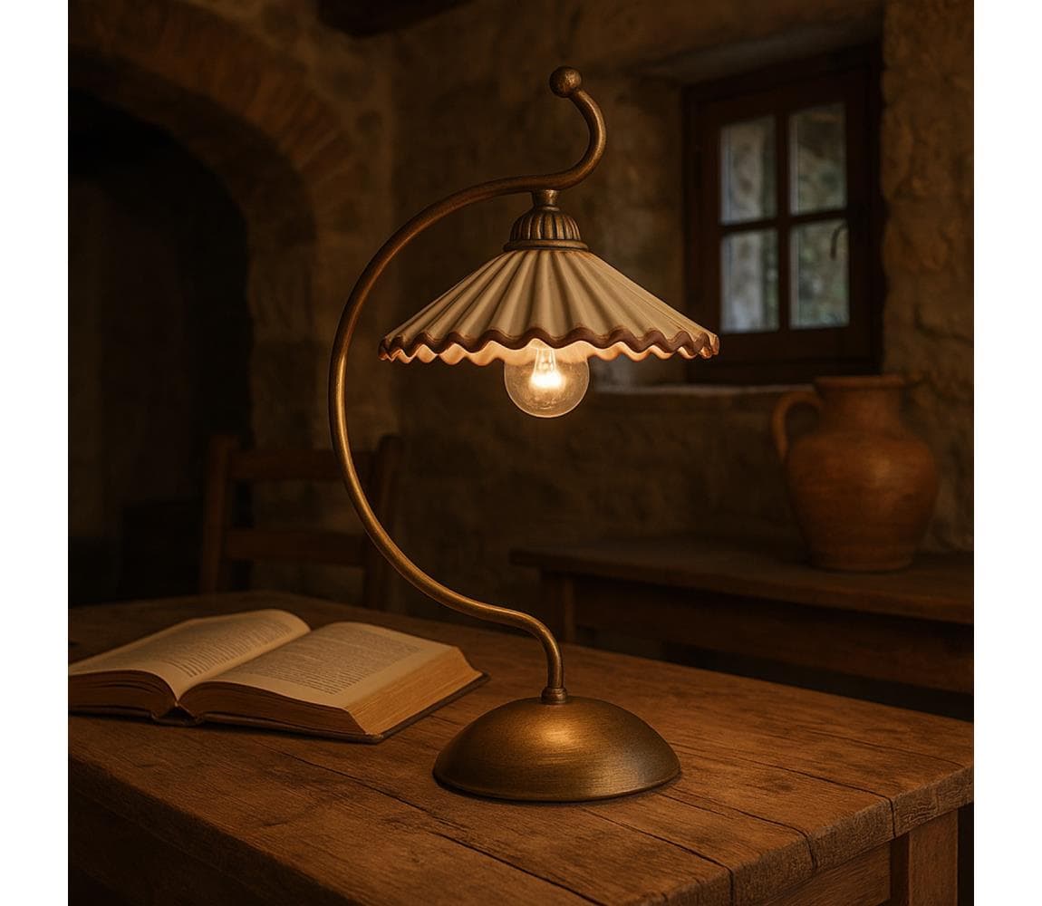 ONLI - Stolná lampa ROSINA 1xE14/6W/230V bronzová 4257/L 1