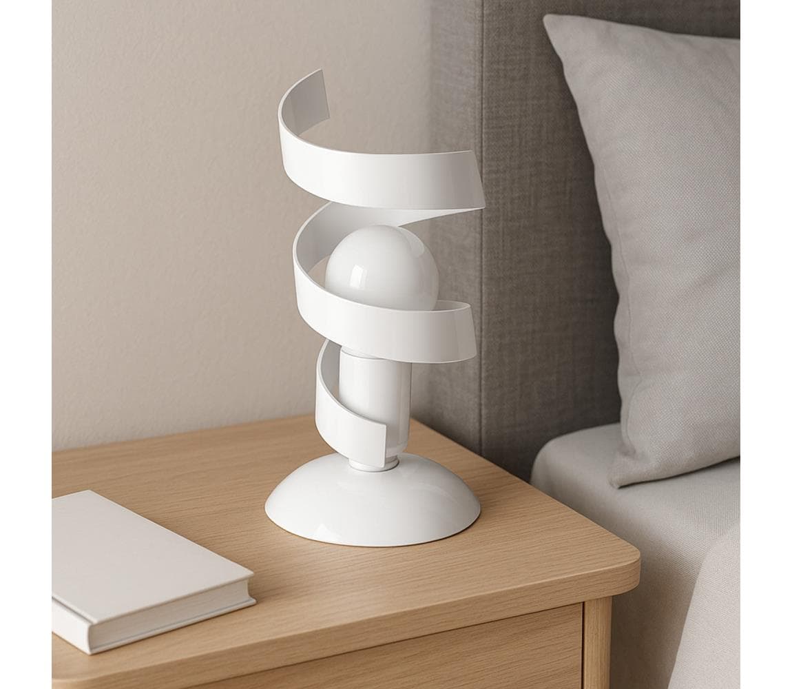 ONLI - Stolná lampa ZOE 1xE14/6W/230V 22 cm biela 4812/LB 1