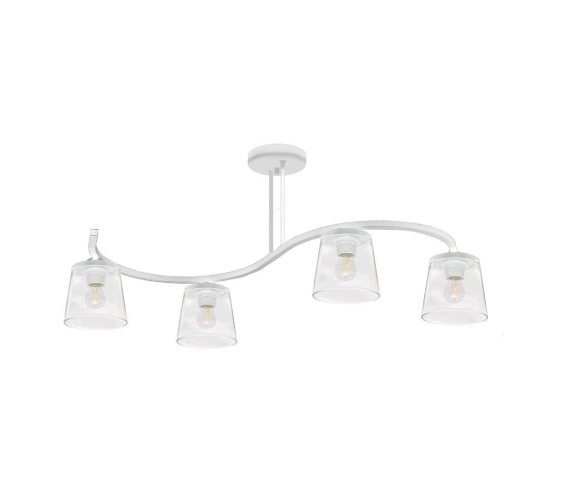 Prisadený luster LUCEA 4xE27/15W/230V biela W-8020/4 WT+TR 1