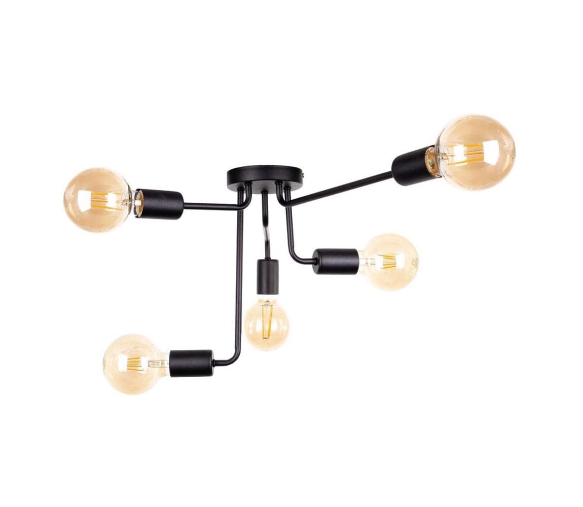 Keter Lighting Prisadený luster NIXO 5xE27/60W/230V čierna 1157/22 1