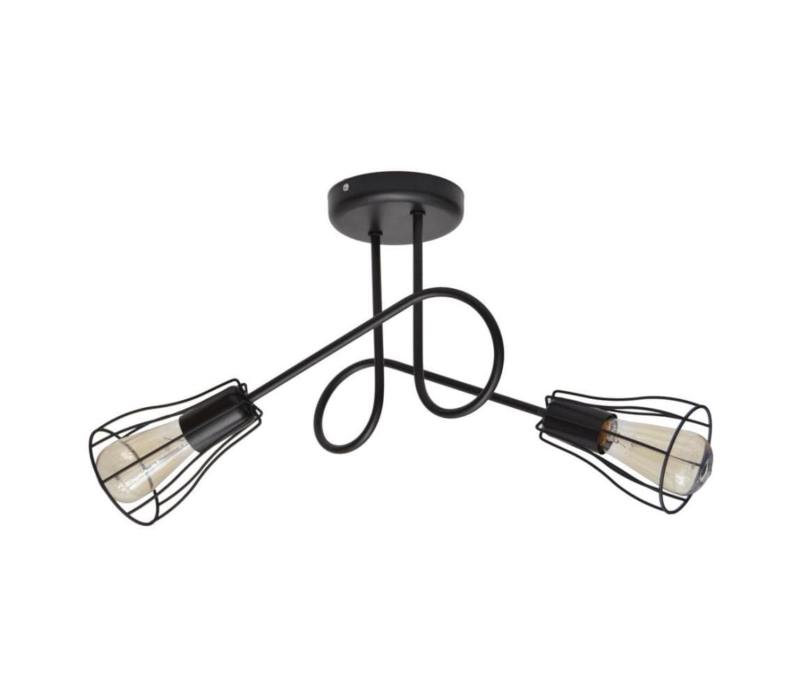 Prisadený luster OXFORD 2xE27/15W/230V W-2016/2K BK/H 1