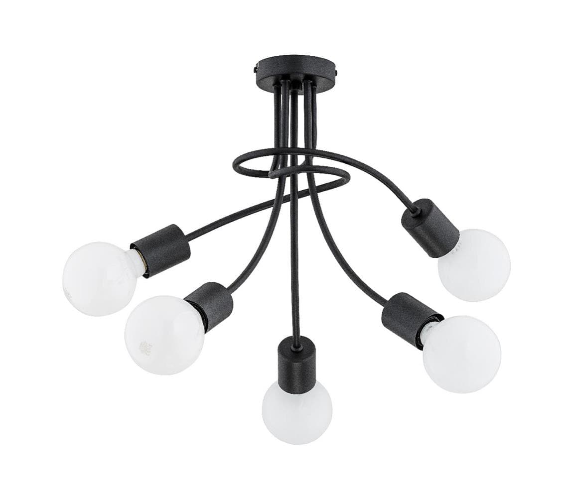 Prisadený luster PLENA 5xE27/15W/230V čierny 25755 1