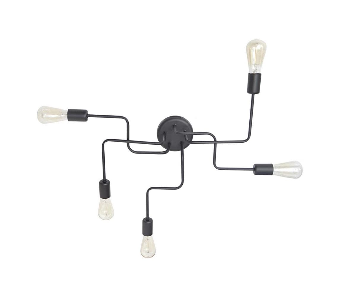 Prisadený luster TUBE 5xE27/15W/230V P-1924/5 BK 1