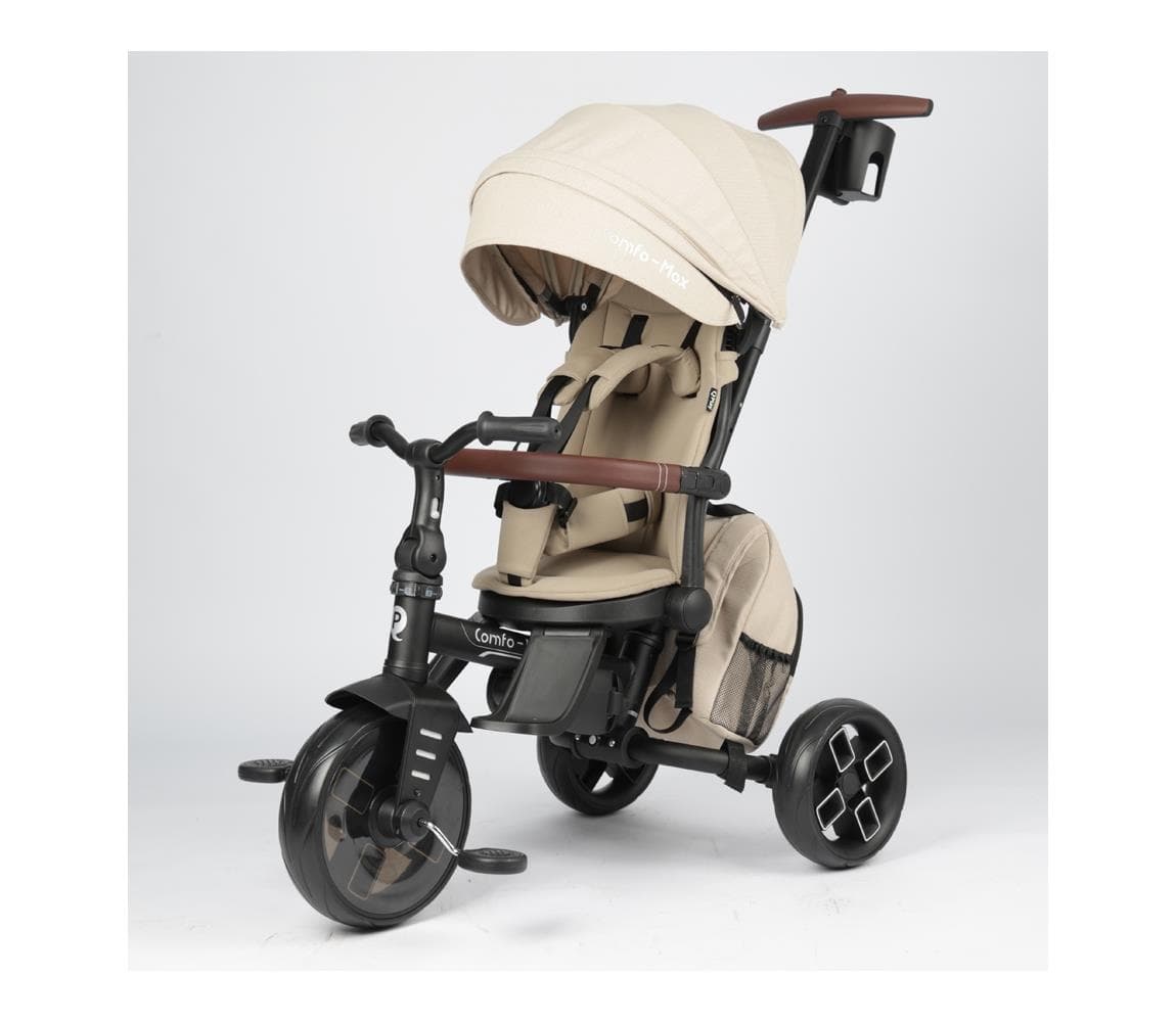 QPlay - Detská trojkolka 7v1 COMFO MAX béžová T70-beige 1