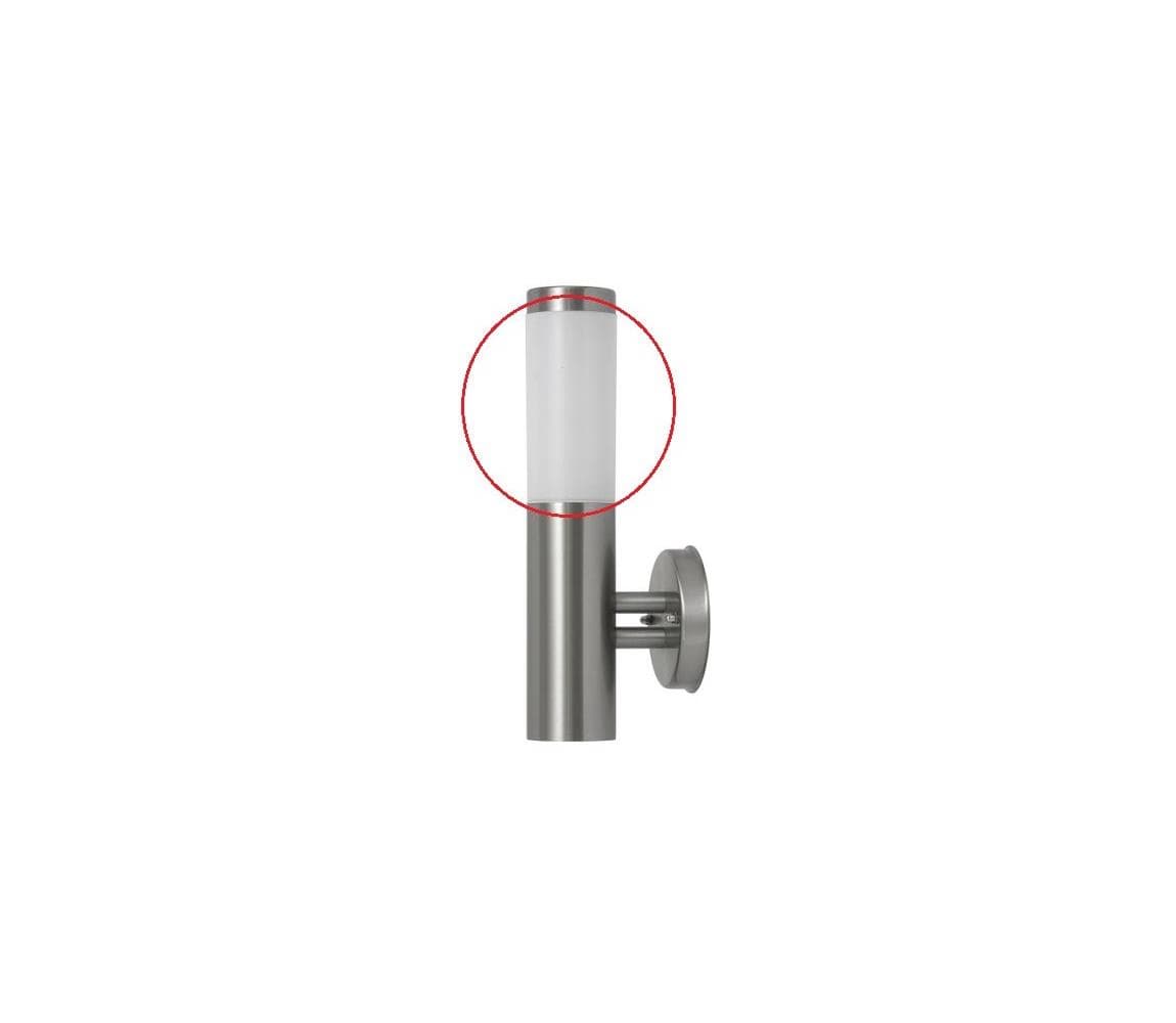 Rabalux - Náhradné sklo INOX TORCH E27 biela 9437 1