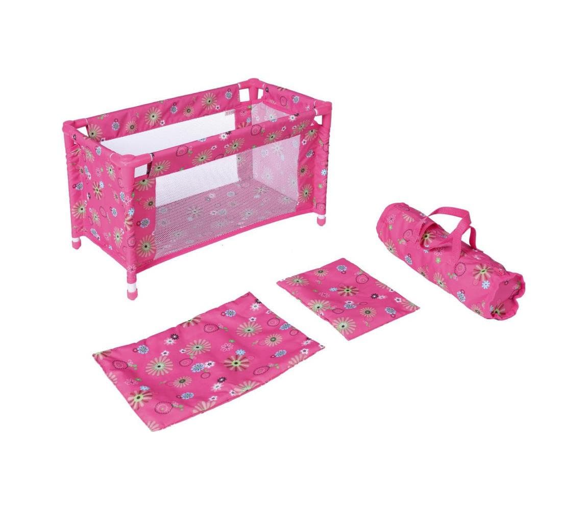 Teddies Ružová postieľka pre bábiky 00160006 1