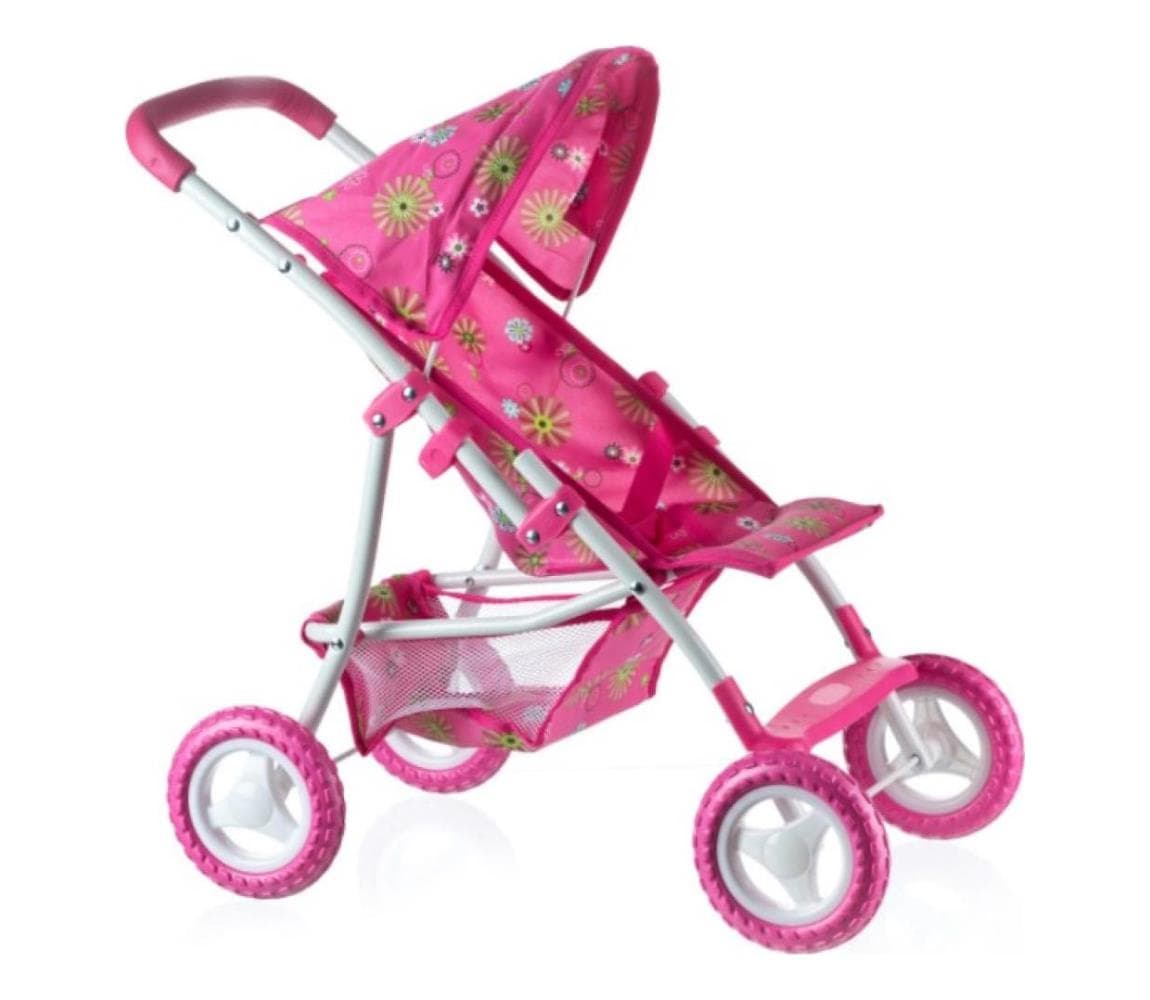 Teddies Ružový športový kočík pre bábiky 00160003 1