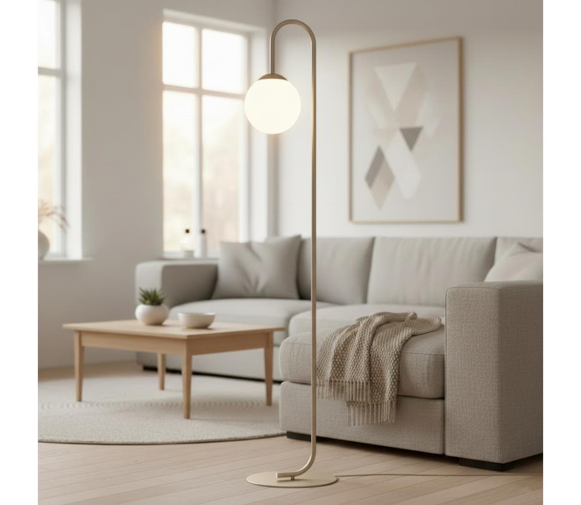 EMIBIG Stojacia lampa FLOR 1xE14/10W/230V béžová 1497/LP1 1