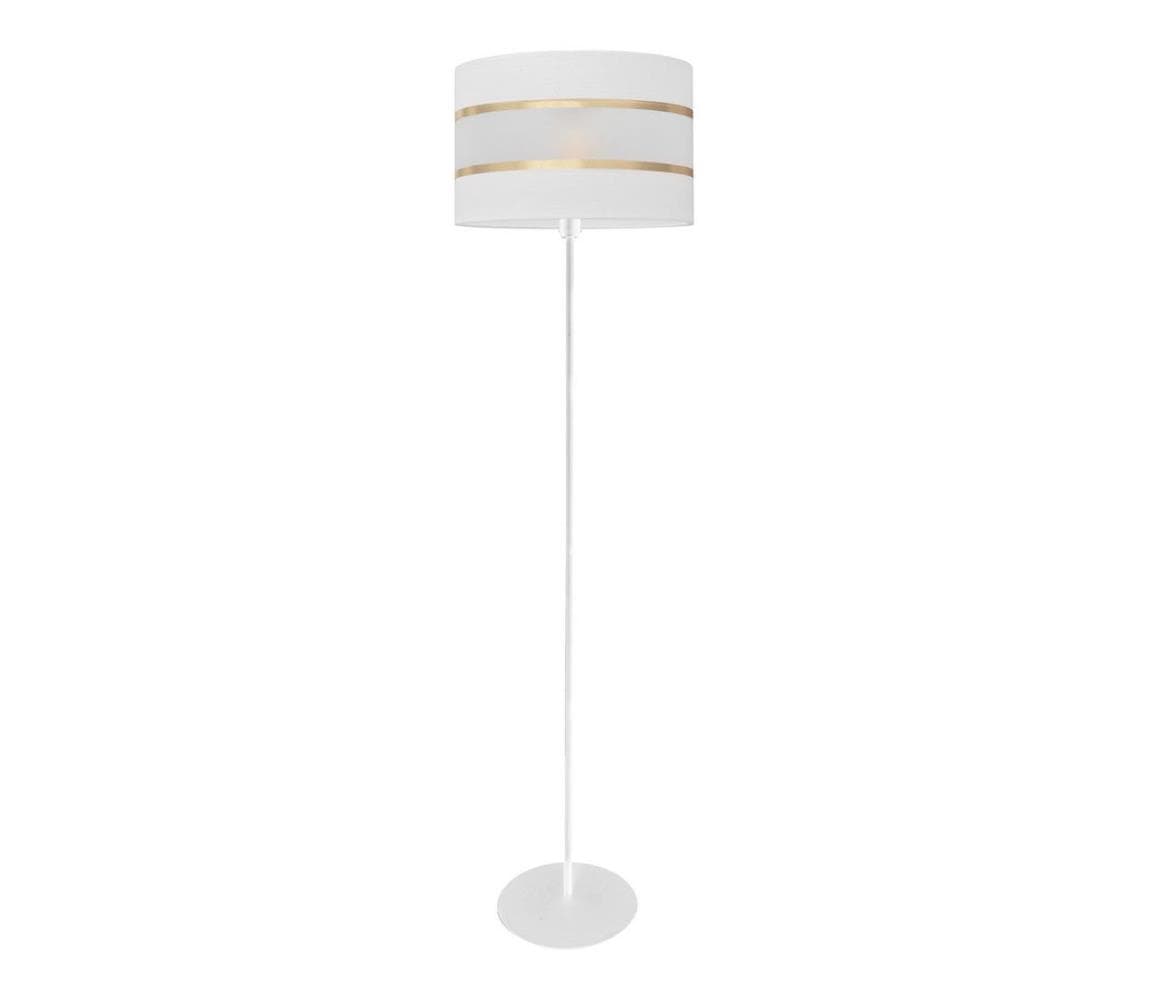 Stojacia lampa HELEN 1xE27/15W/230V biela/zlatá S-0803/1 WT+GO+MAT 1