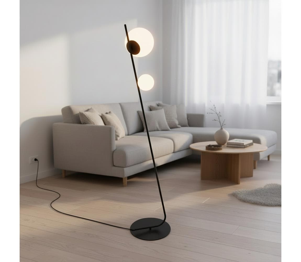 EMIBIG Stojacia lampa TATU 2xG9/8W/230V čierna 1504/LP2 1