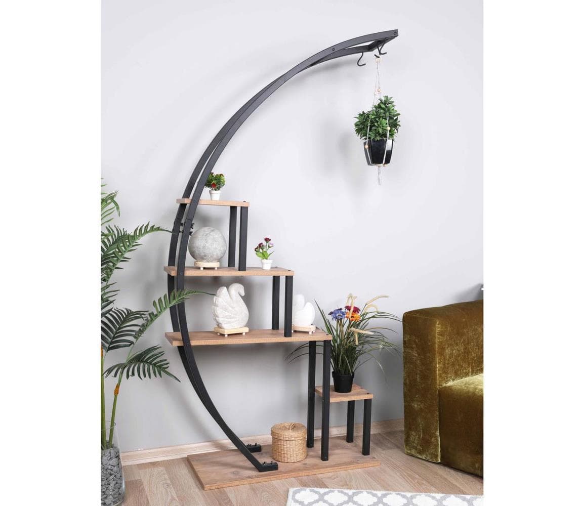 Stojan na kvetiny GARDEN 180x85 cm hnedá/čierna 835PUQ5015 1