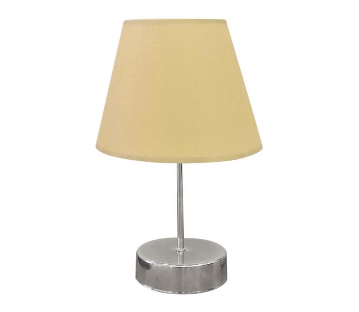 Stolná lampa 1xE27/60W/230V béžová/lesklý chróm 390FLH1708 1